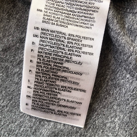 Adidas Gray Elastic T-Shirt Women’s Size S Activewear Short Sleeves Dri-Fit Logo - Picture 7 of 16